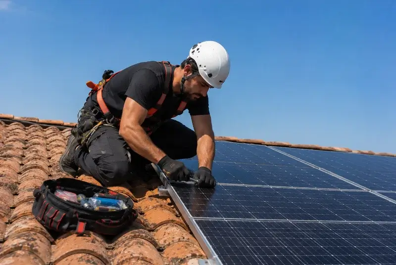 Maintenance et monitoring de panneaux solaires à Saint-Vallier