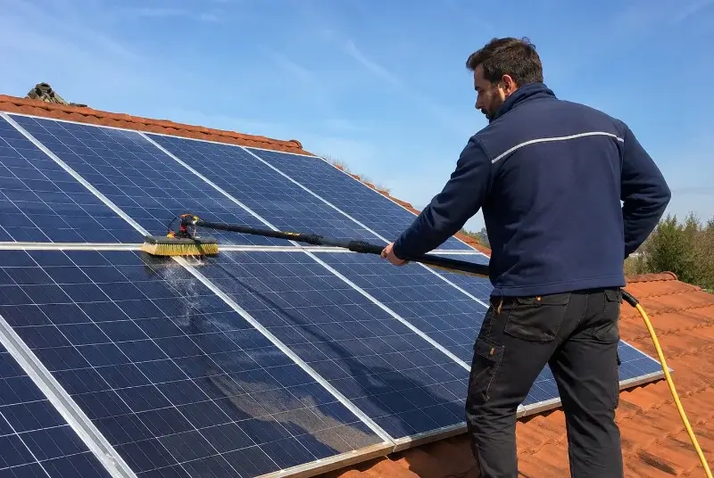 Nettoyage et entretien de panneaux solaires à Saint-Vallier